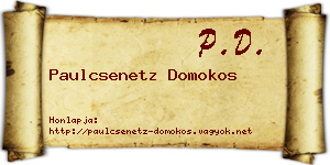 Paulcsenetz Domokos névjegykártya
